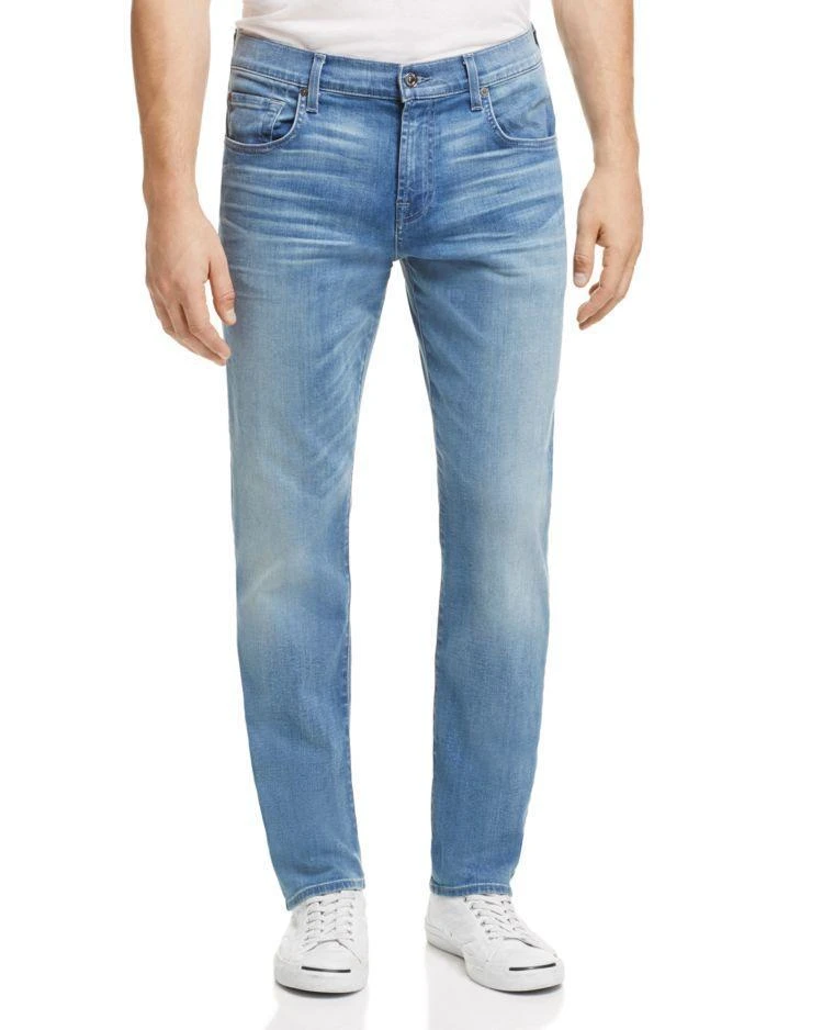 商品7 For All Mankind|Luxe Performance The Straight Slim Straight Fit Jeans in Influx,价格¥435,第1张图片