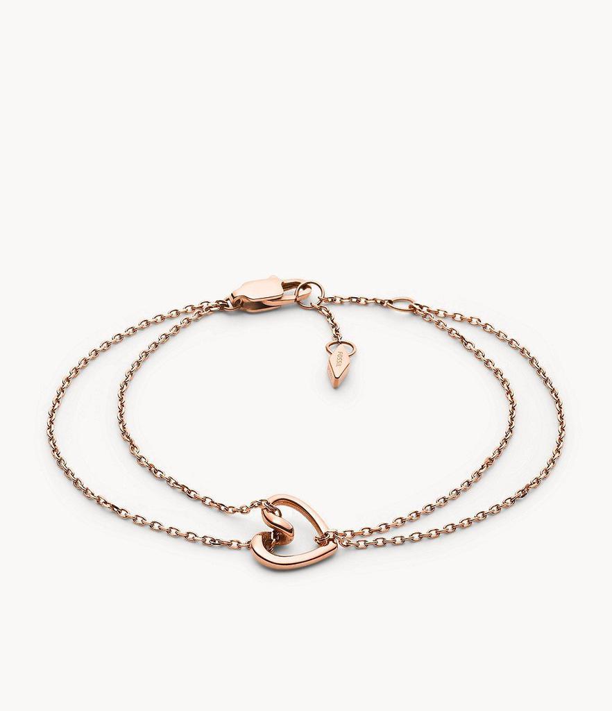 商品Fossil|Fossil Women's Rose Gold Stainless Steel Chain Bracelet,价格¥163,第1张图片