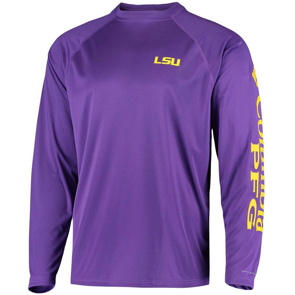 Men's Purple LSU Tigers Terminal Tackle Omni-Shade Long Sleeve T-shirt商品第3张图片规格展示