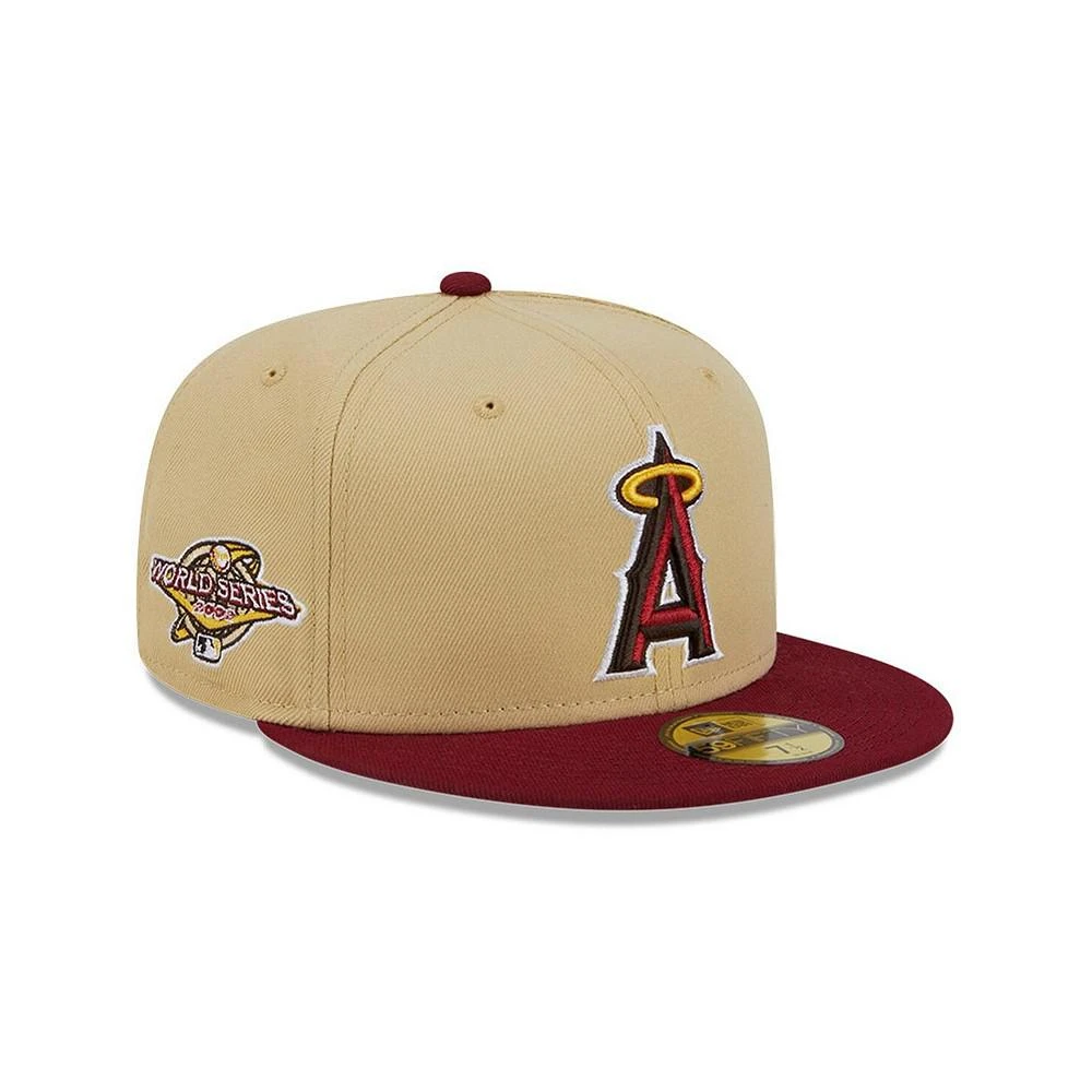 商品New Era|Men's Vegas Gold, Cardinal Los Angeles Angels 59FIFTY Fitted Hat,价格¥327,第1张图片