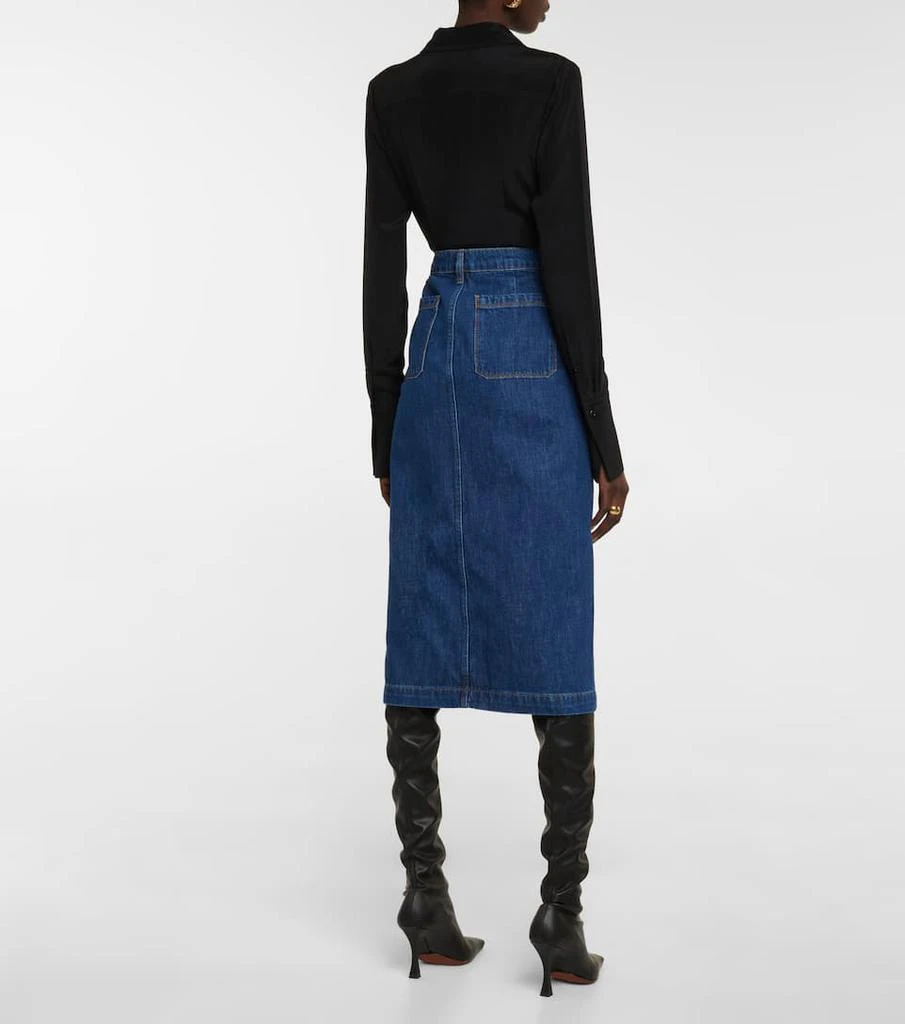 商品FRAME|Le Bardot denim midi skirt,价格¥1632,第3张图片详细描述