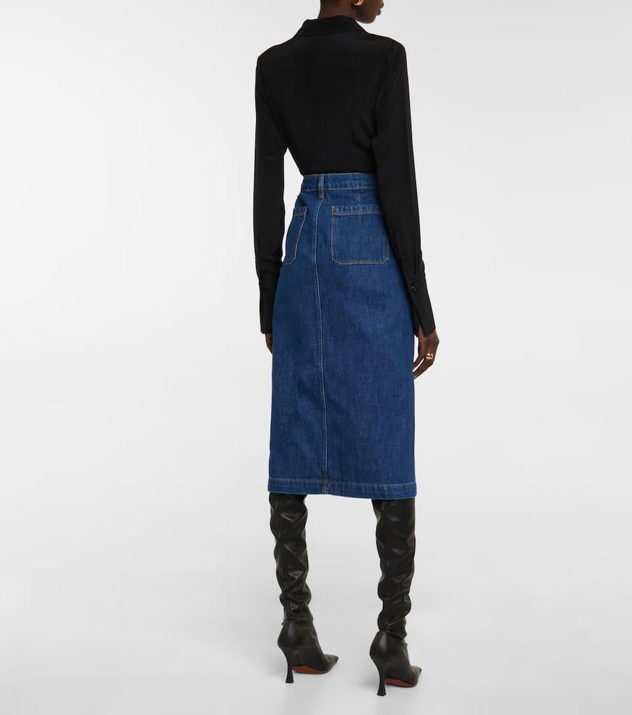 商品FRAME|Le Bardot denim midi skirt,价格¥2046,第5张图片详细描述