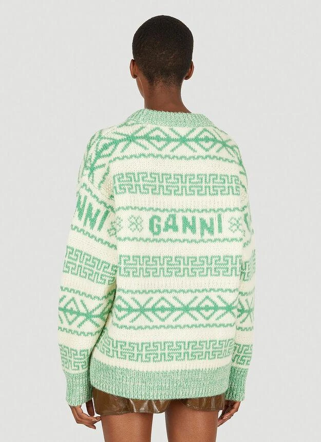 商品Ganni|Graphic Logo Sweater in Green,价格¥2861,第4张图片详细描述