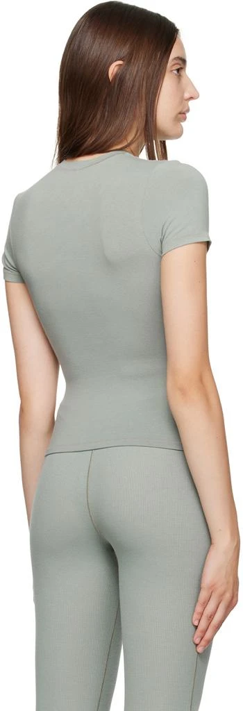 商品SKIMS|Green Cotton Jersey T-Shirt,价格¥387,第3张图片详细描述