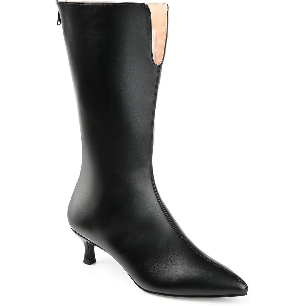 商品Journee Collection|Journee Collection Womens Esperanza Faux Leather Snake Print Mid-Calf Boots,价格¥77,第1张图片
