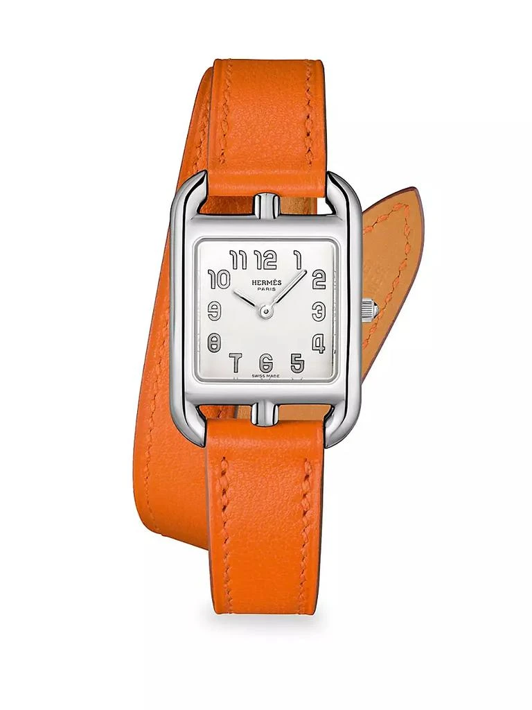 商品Hermes|Cape Cod 31MM Stainless Steel & Leather Strap Watch,价格¥23524,第1张图片