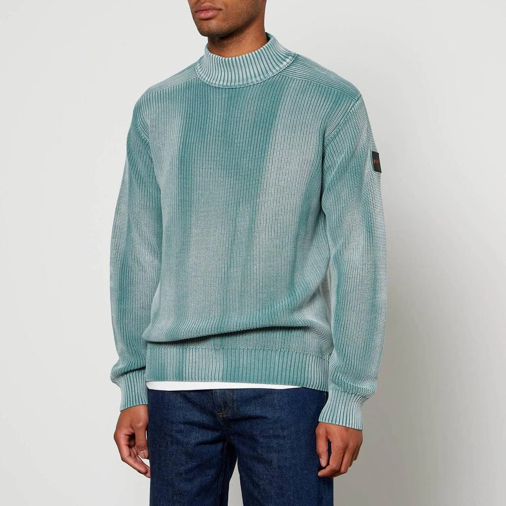 商品Hugo Boss|BOSS Orange Katreat Logo-Patched Rib-Knitted Jumper,价格¥944,第1张图片