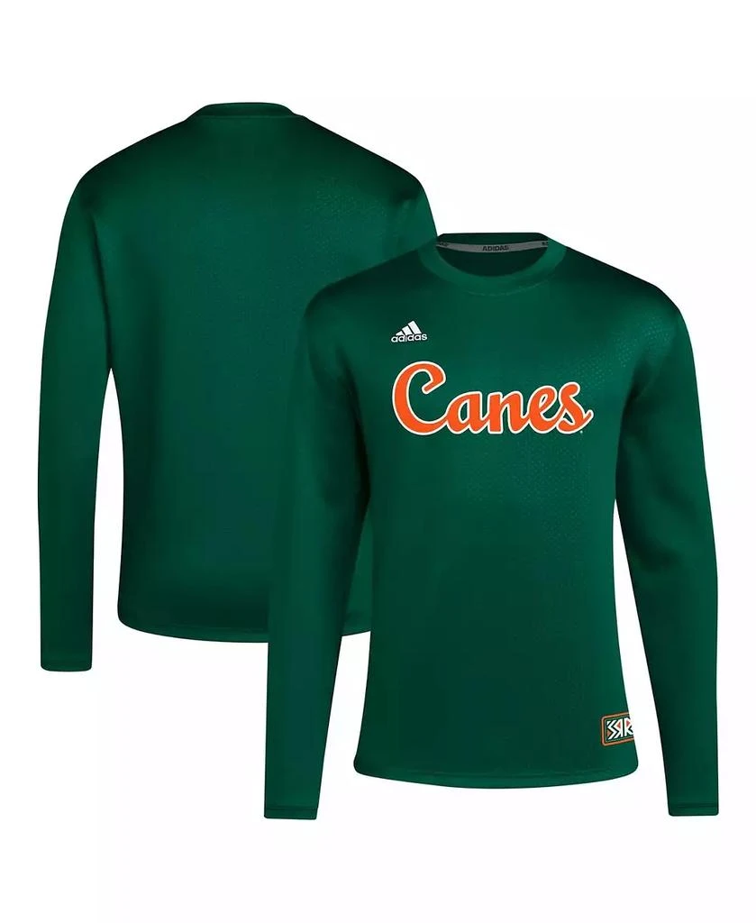 商品Adidas|Men's Miami Hurricanes Reverse Retro Baseball Script Pullover Sweatshirt,价格¥445,第1张图片