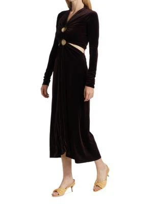 商品A.L.C.|Maeve Velvet Cutout Dress,价格¥1227,第3张图片详细描述
