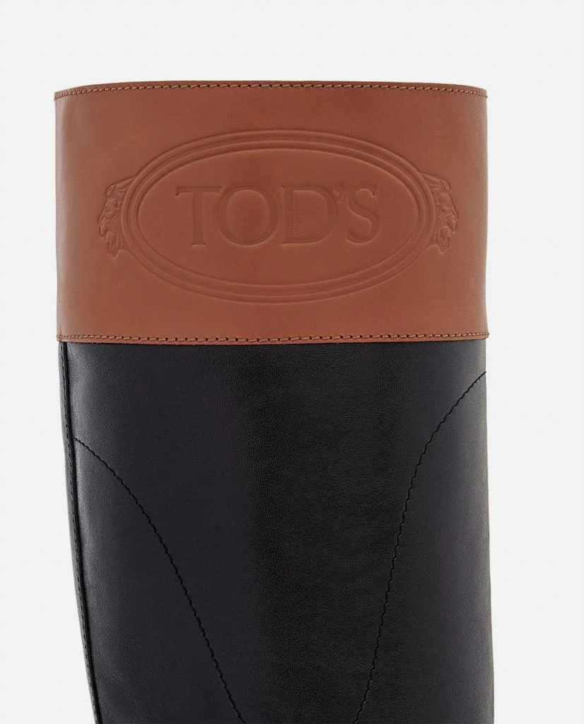 商品Tod's|Tod's LEATHER PLATFORM KNEE BOOTS size 39,价格¥5596,第4张图片详细描述