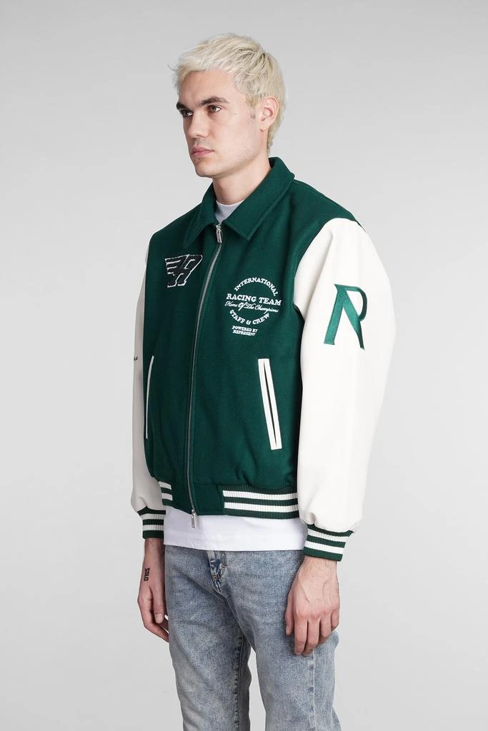 商品Represent|REPRESENT Bomber In Green Wool,价格¥4206,第4张图片详细描述