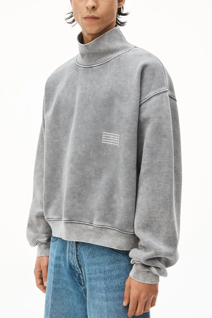 商品Alexander Wang|HIGH NECK PULLOVER IN DENSE FLEECE,价格¥1337,第5张图片详细描述