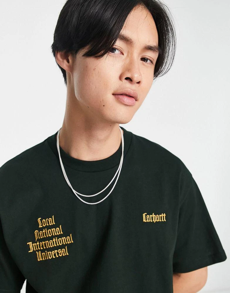 商品Carhartt WIP|Carhartt WIP letterman t-shirt in green,价格¥369,第3张图片详细描述