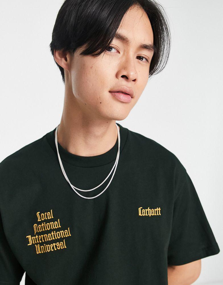 商品Carhartt WIP|Carhartt WIP letterman t-shirt in green,价格¥436,第5张图片详细描述