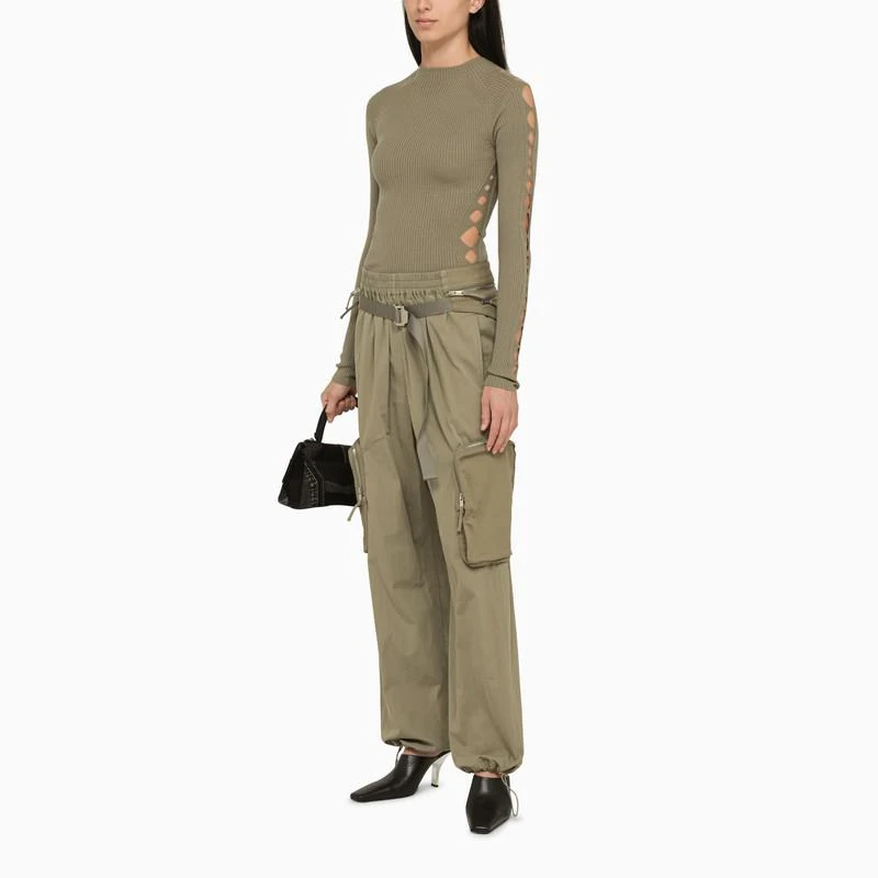 商品Dion Lee|SAGE GREEN CARGO TROUSERS WITH BELT BAG,价格¥5444,第2张图片详细描述