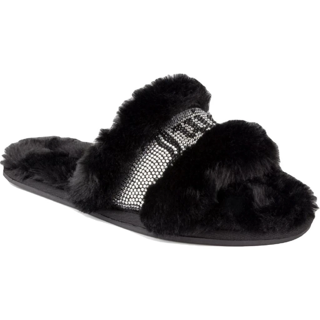 商品Juicy Couture|Juicy Couture Womens Gravity Faux Fur Slip-On Slide Slippers,价格¥228,第1张图片