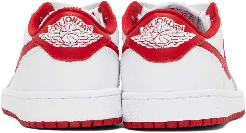 商品Jordan|White & Red Air Jordan 1 Low OG Sneakers,价格¥884,第2张图片详细描述