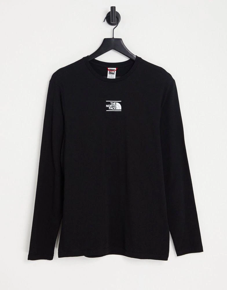 商品The North Face|The North Face Center Dome long sleeve t-shirt in black Exclusive at ASOS,价格¥195,第1张图片