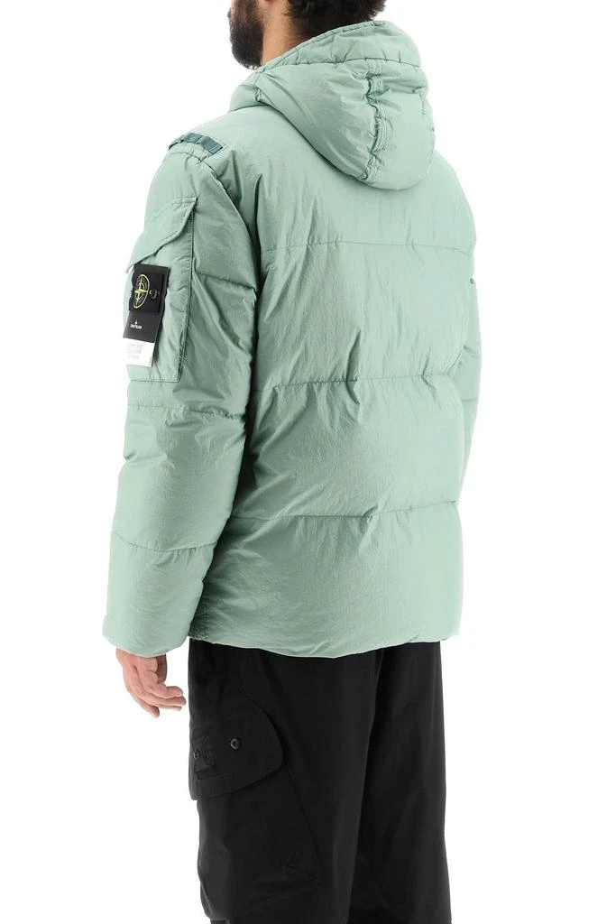 商品Stone Island|HOODED DOWN JACKET IN GARMENT DYED CRINKLE REPS R-NY,价格¥5917,第4张图片详细描述