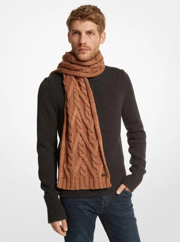 商品Michael Kors|Cable Knit Scarf,价格¥178,第2张图片详细描述