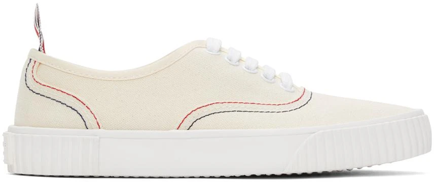 商品Thom Browne|Off-White Heritage Vulcanized Sneakers,价格¥2098,第1张图片