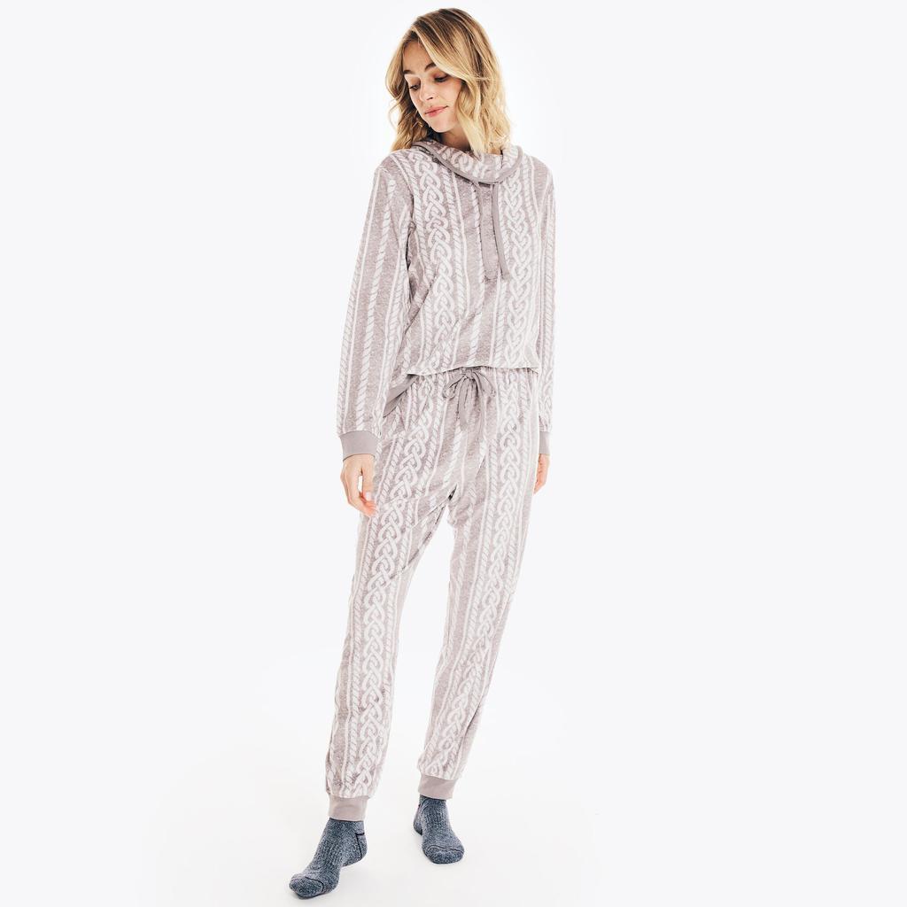 商品Nautica|Nautica Womens Cable-Knit Pajama Set,价格¥149,第1张图片