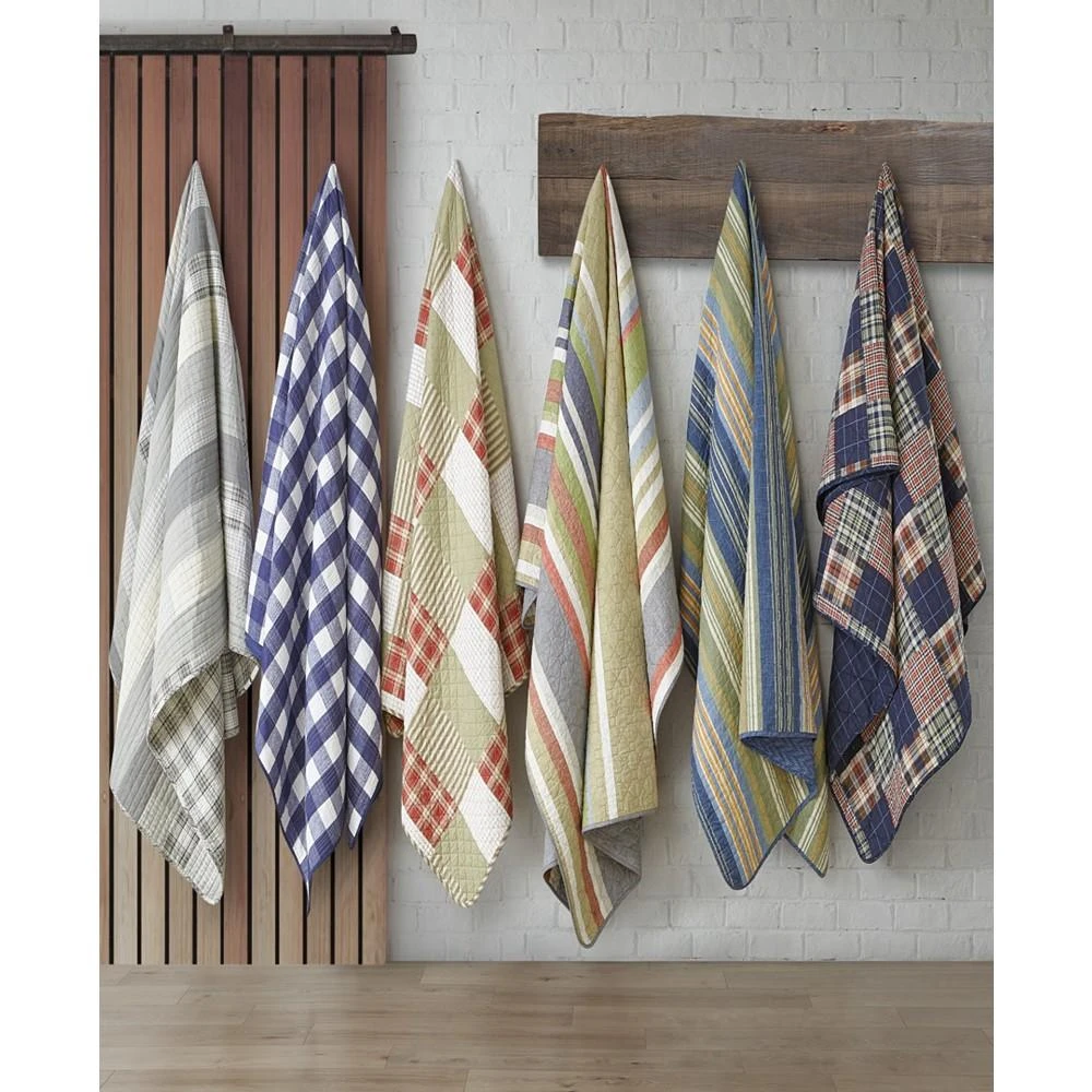 Yakima Valley Stripe Persimmon Reversible 2-Piece Twin Quilt Set 商品