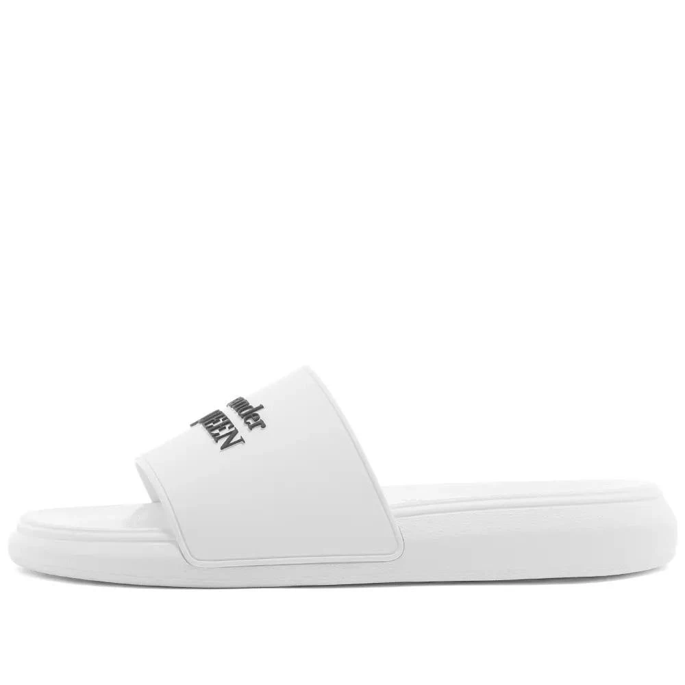 商品Alexander McQueen|Alexander McQueen Rubber Logo Pool Slide,价格¥1053,第2张图片详细描述