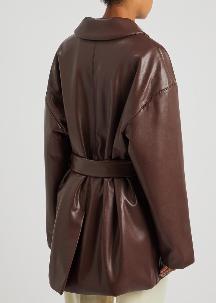 Liban brown faux leather jacket商品第3张图片规格展示