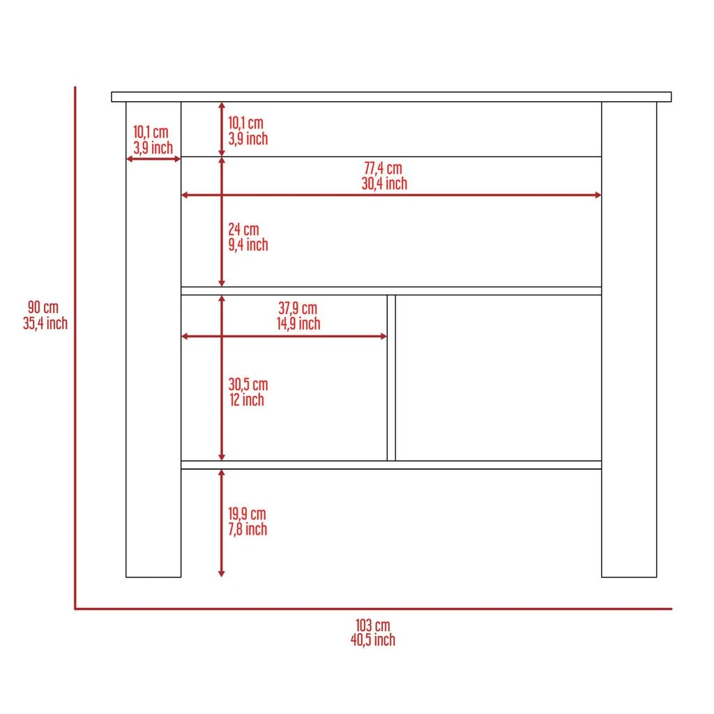 商品Simplie Fun|Cala Kitchen Island,价格¥3062,第5张图片详细描述