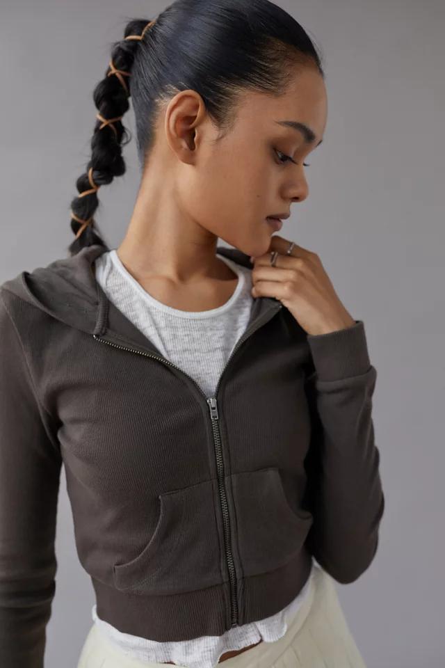 UO Paris Fitted Zip-Up Hooded Jacket商品第3张图片规格展示
