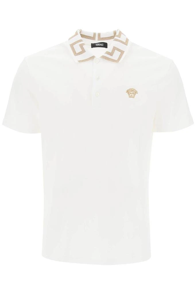 商品Versace|Polo shirt with Greca collar,价格¥2705,第1张图片