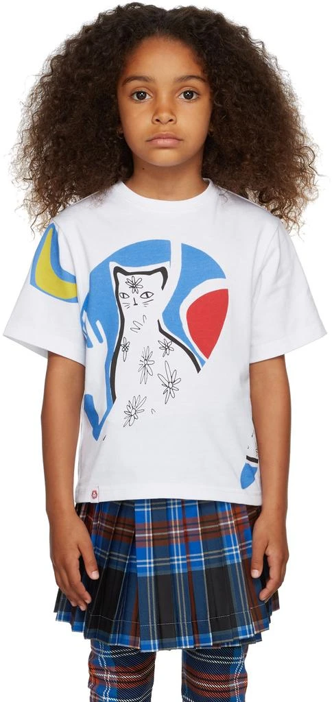 商品Charles Jeffrey Loverboy|SSENSE Exclusive Kids White Graphic T-Shirt,价格¥248,第1张图片
