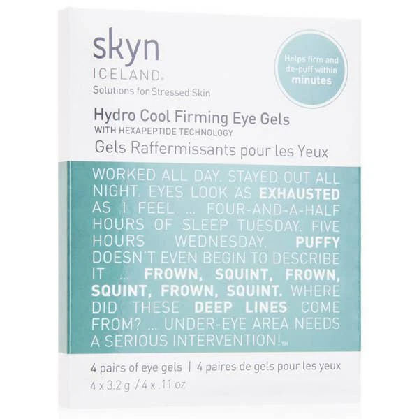 商品skyn ICELAND|skyn ICELAND Hydro Cool Firming Eye Gels (4-Pack-Bilingual Carton),价格¥162,第2张图片详细描述