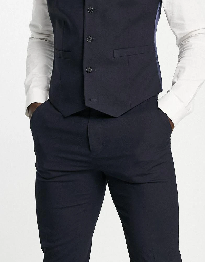 商品ASOS|ASOS DESIGN skinny suit trousers in navy,价格¥179,第3张图片详细描述