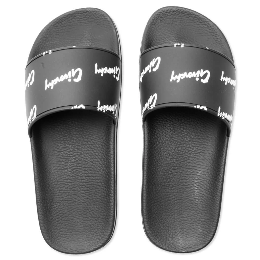 商品Givenchy|All Over Print Flat Sandals - Black/White,价格¥1727,第2张图片详细描述