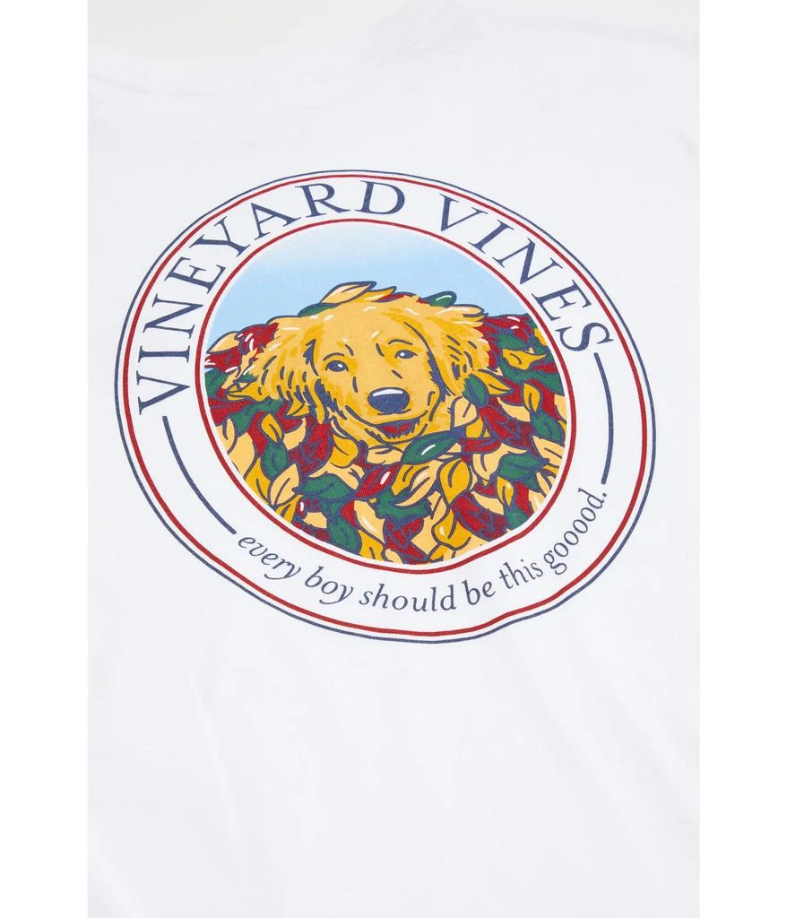 商品Vineyard Vines|Long Sleeve Leaf Pile Dog T-Shirt (Toddler/Little Kids/Big Kids),价格¥261,第2张图片详细描述
