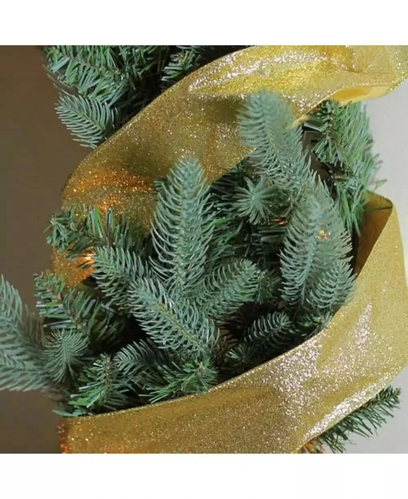商品Northlight|Sparkling Solid Gold Wired Christmas Craft Ribbon 2.5" x 10 Yards,价格¥112,第2张图片详细描述