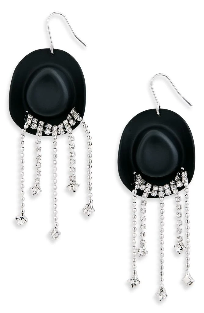 商品Leith|Crystal Cowboy Hat Earrings,价格¥73,第1张图片