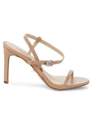 商品Sam Edelman|Dara Croc-Embossed Sandals,价格¥198,第1张图片