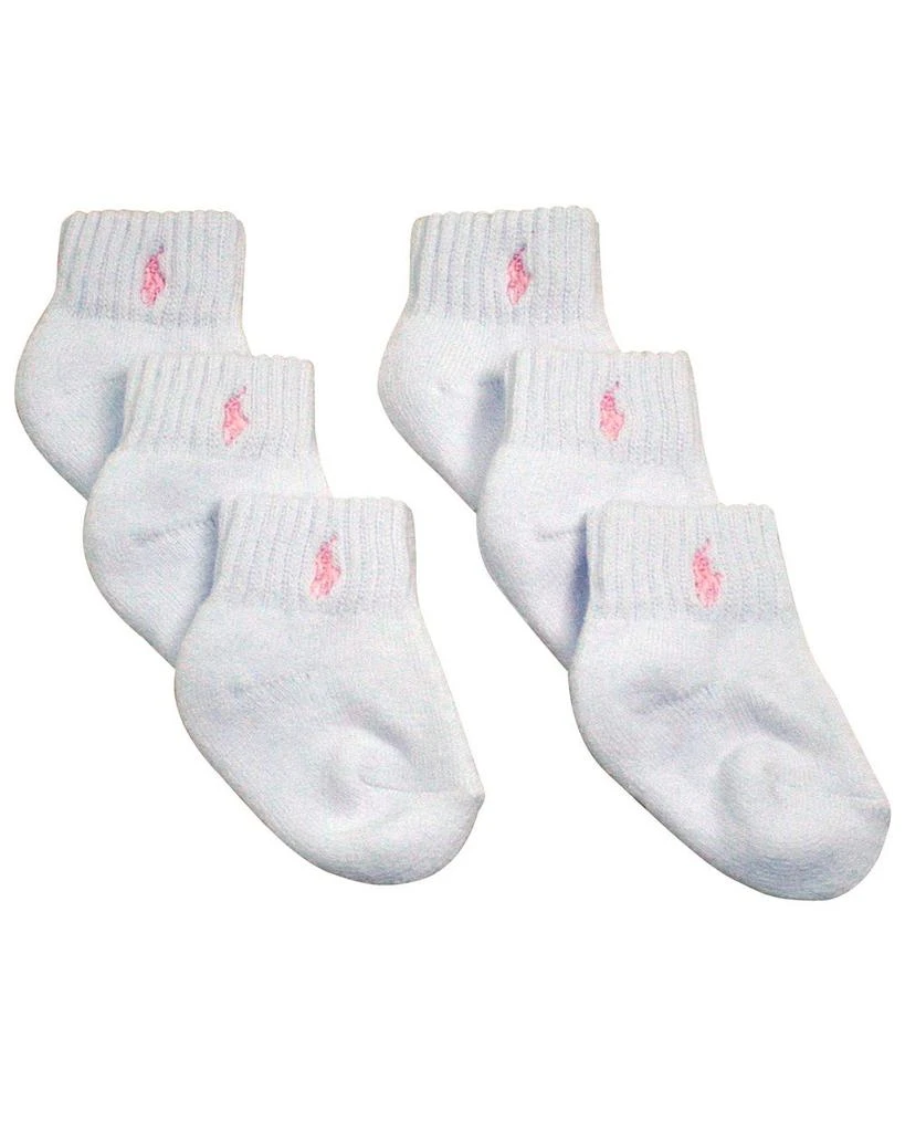 商品Ralph Lauren|Girls' Sport Quarter Socks, 6 Pack - Baby,价格¥149,第1张图片