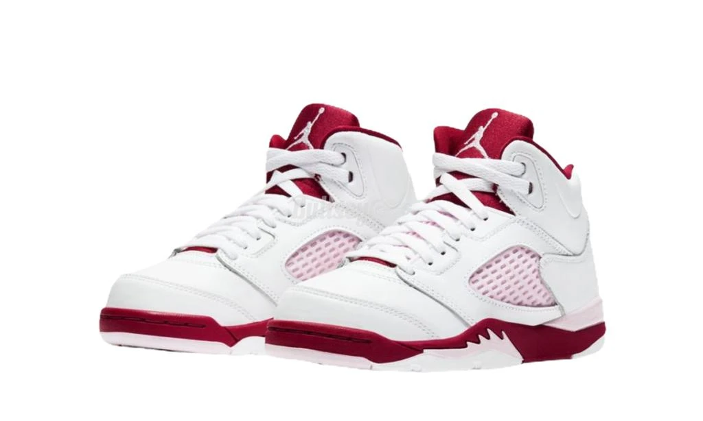 商品Jordan|Air Jordan 5 Retro "White Pink Red" Pre-School,价格¥979,第2张图片详细描述