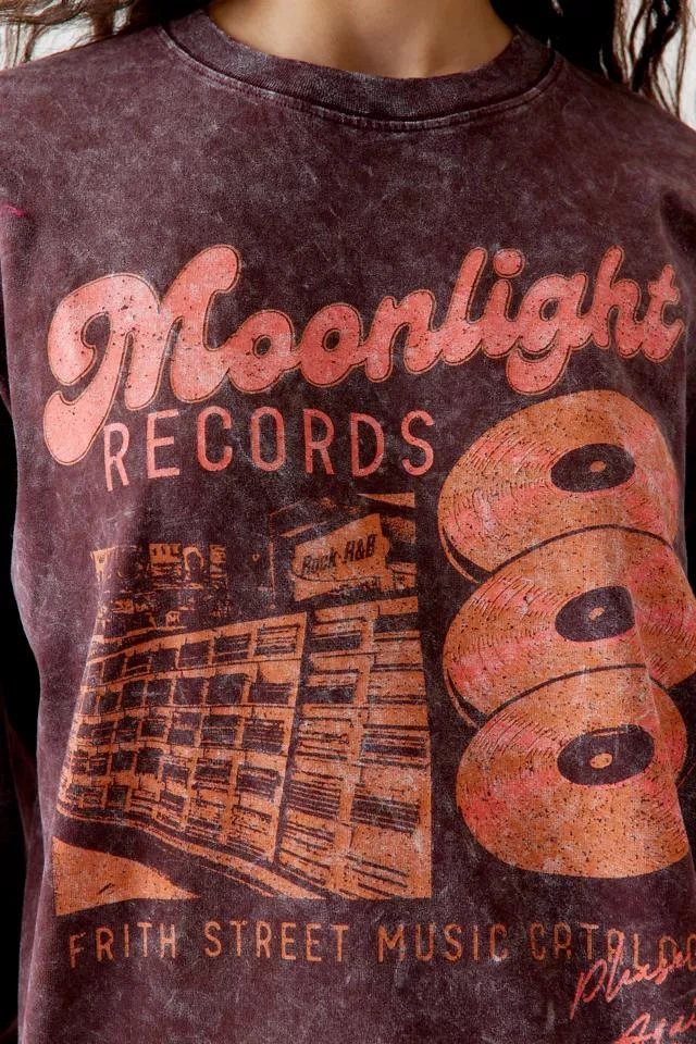 商品Urban Outfitters|Moonlight Records Long Sleeve Graphic Tee,价格¥295,第3张图片详细描述