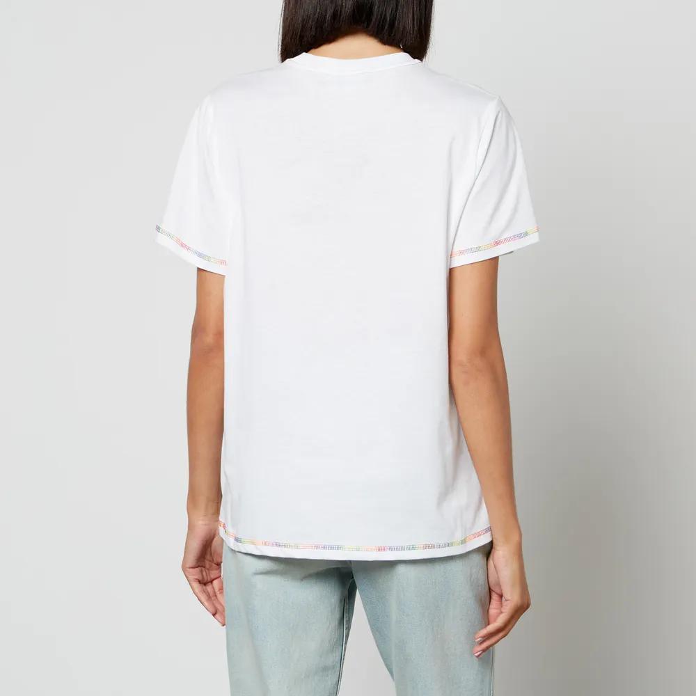 Ganni Logo-Printed Organic Cotton-Jersey T-Shirt商品第2张图片规格展示