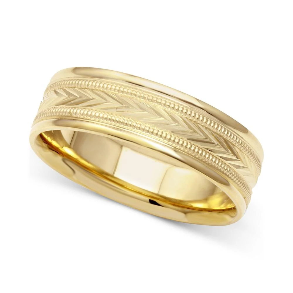 商品Macy's|Men's Engraved Wedding Band in 14k Gold,价格¥12707,第2张图片详细描述