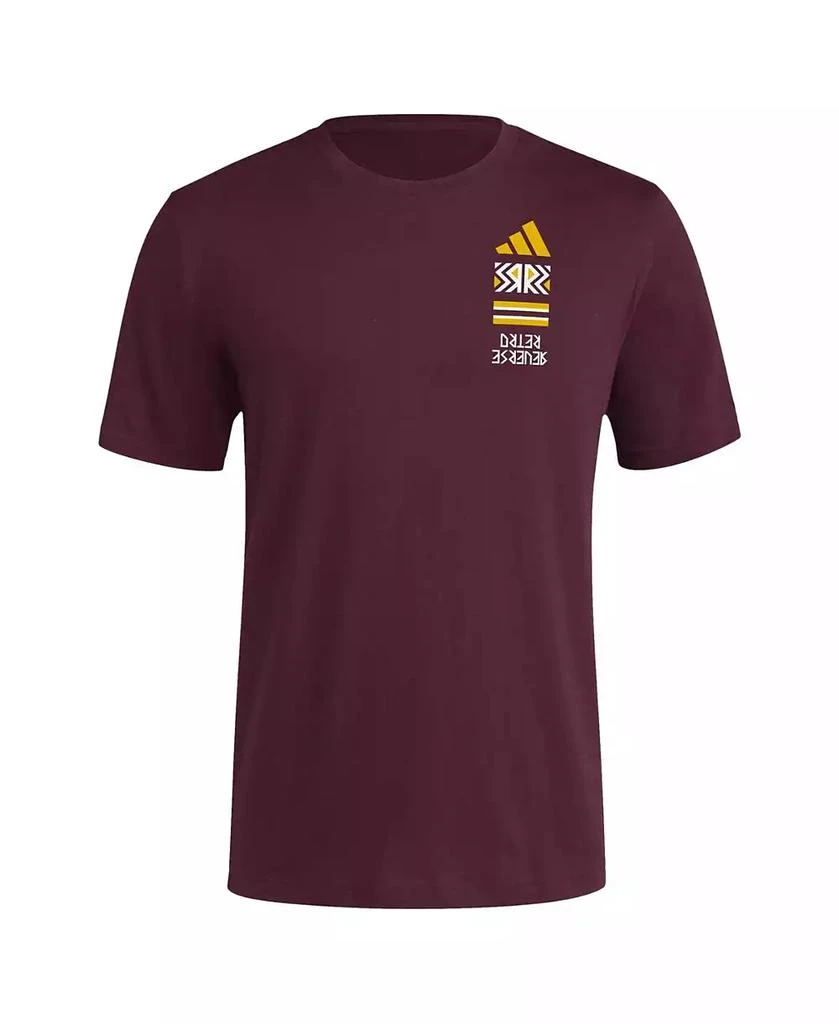 商品Adidas|Men's Maroon Distressed Arizona State Sun Devils Reverse Retro Baseball 2 Hit T-shirt,价格¥226,第3张图片详细描述