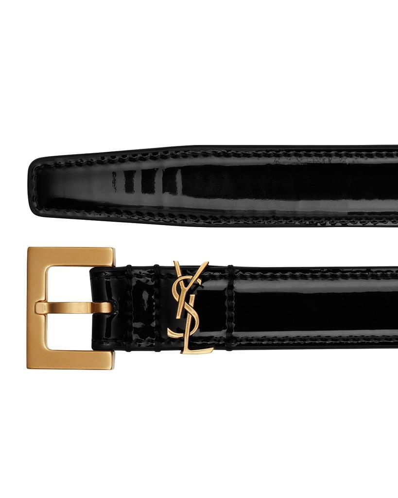 商品Yves Saint Laurent|YSL Monogram Patent Leather Belt,价格¥3256,第1张图片