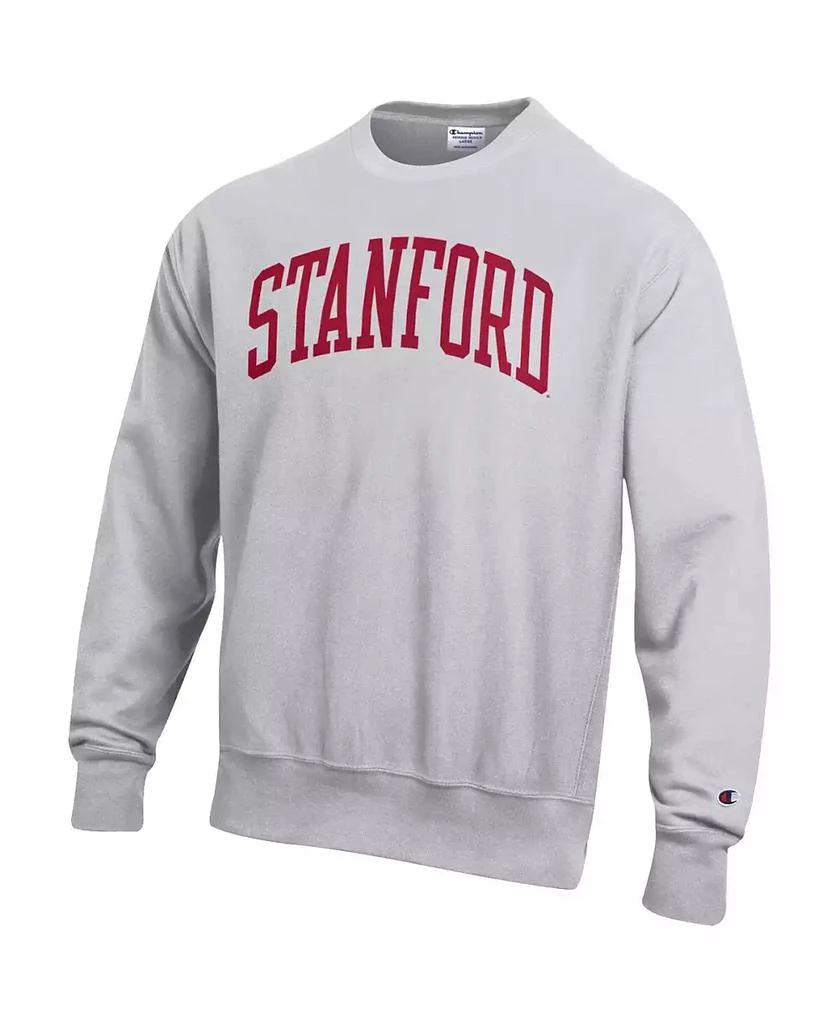 商品CHAMPION|Men's Heathered Gray Stanford Cardinal Arch Reverse Weave Pullover Sweatshirt,价格¥419,第2张图片详细描述