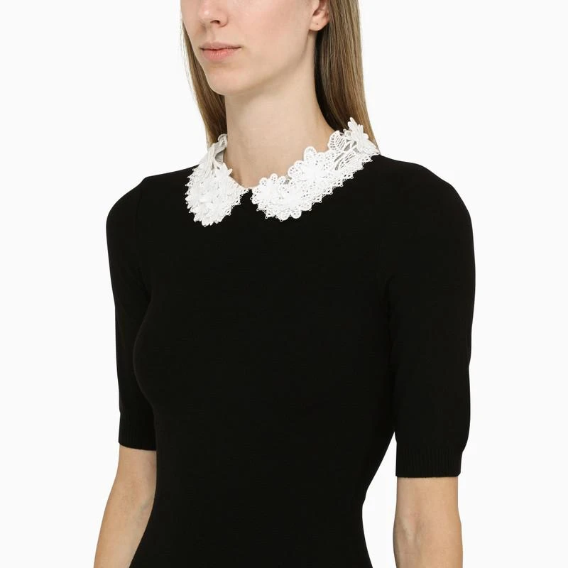 商品RED Valentino|Black knit pencil dress,价格¥2159,第4张图片详细描述