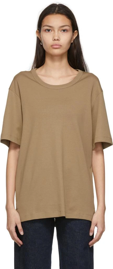 商品Lemaire|Beige Rib T-Shirt,价格¥359,第1张图片